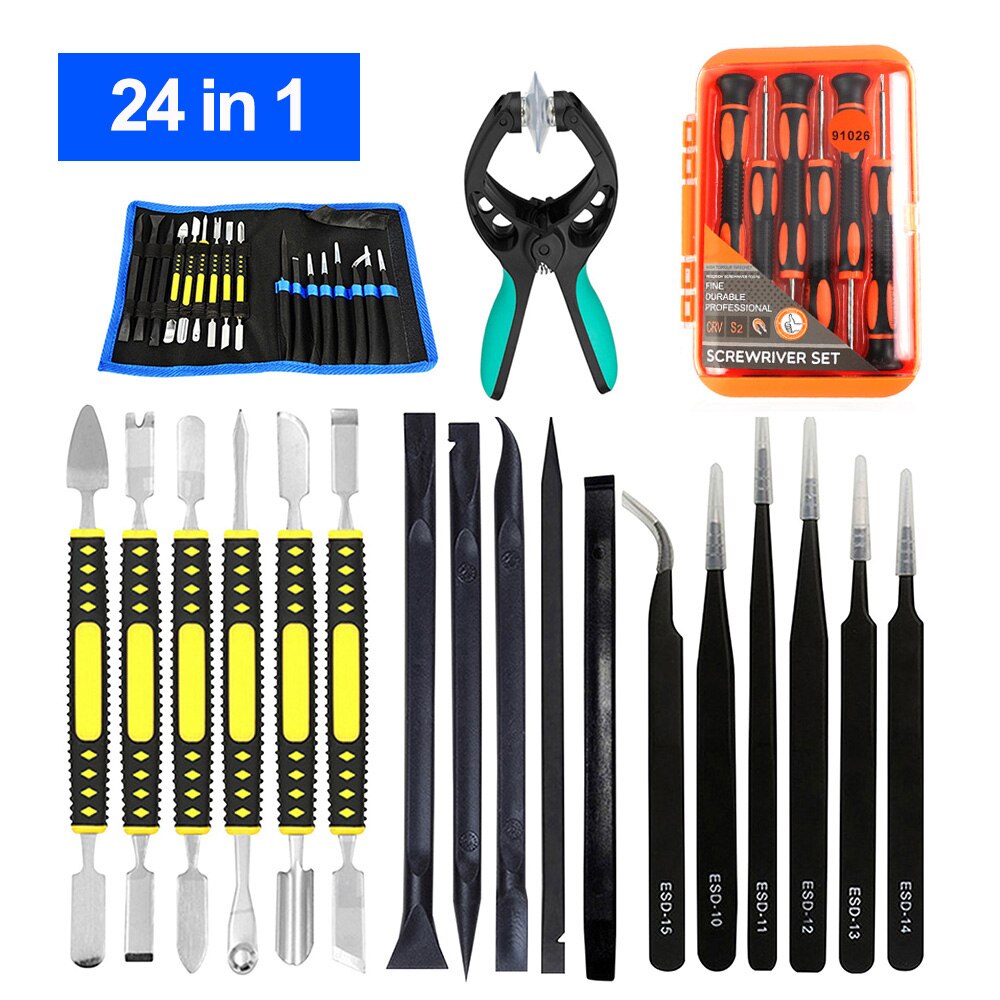 Opening Mobile Phone Repair Tools Set 24 in 1 Magnetic Screwdriver For iPhone 11 Pro X 8 Plus SE Repair Smartphone: 24 in 1 Full Set