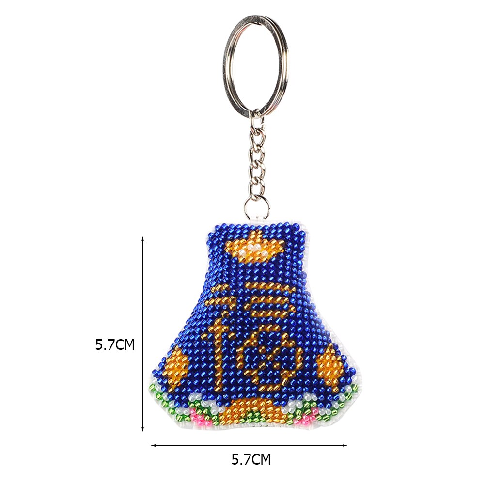 Colgante de cuentas completo con bordado de bolsa de la suerte, accesorios para manualidades DIY duraderos, Kit de bordado de punto de cruz, mochila, llavero, abalorios: 07