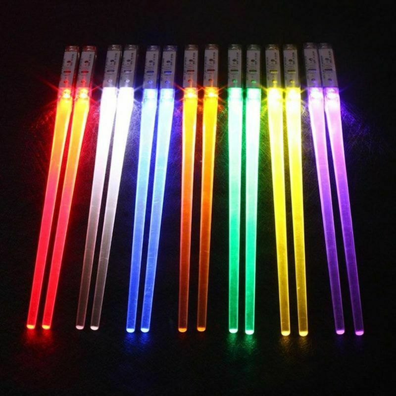 Bacchette luminose da tavola portatili a 8 colori per bacchette a portato incandescenti per feste da pranzo in cucina