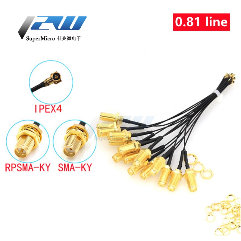 5-stück SMA / RP-SMA weibliche zu MHF4 IPEX IPX RF stecker Zopf kabel für Mini 0,81mm PCI karte intel WIFI Bord 10cm 15cm 20cm 30cm