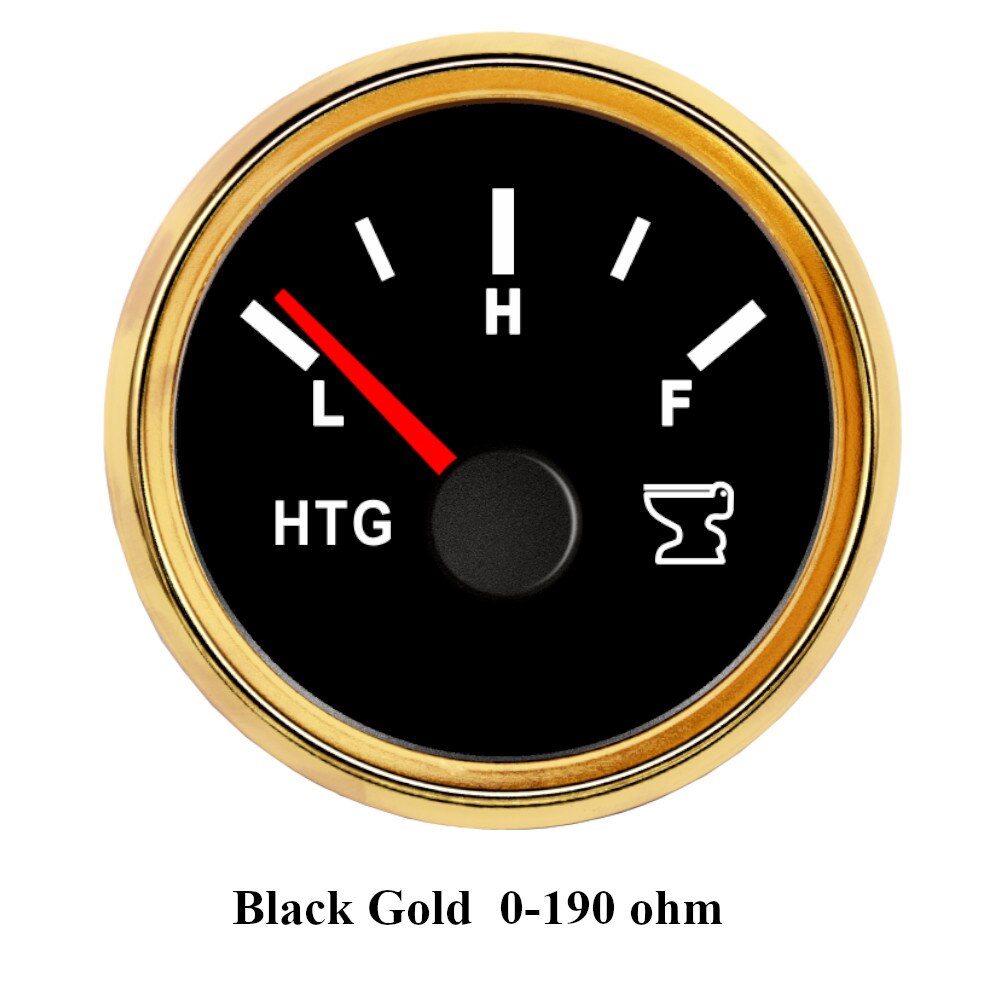 52mm Marine Holding Tank Level Gauge 0-190 ohm 240-33 ohm Boat Car RV Sewage Level Gauge Meter With 7 Colors Backlight 9-32V: BG 0-190 ohm