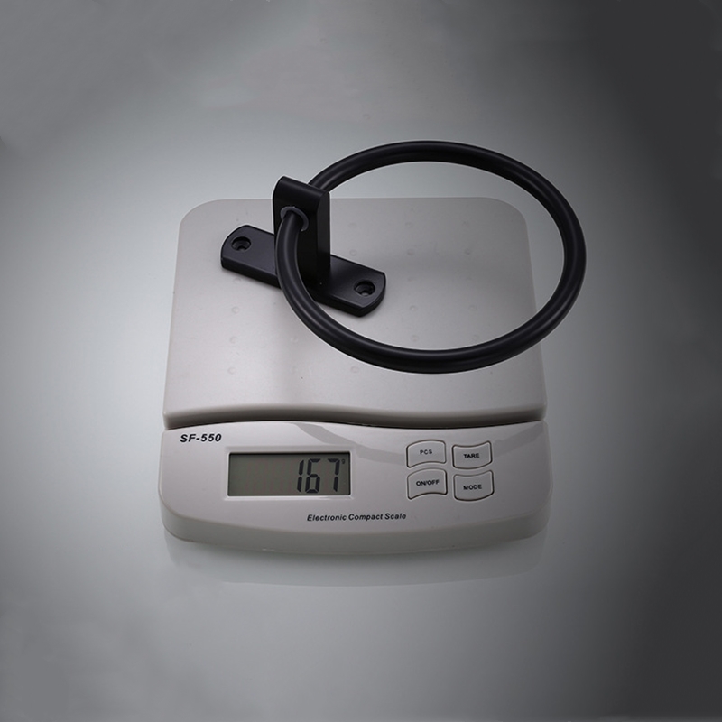 Toalla negra anillo toallero europeo toalla Circular anillo colgante accesorios de baño antiguos