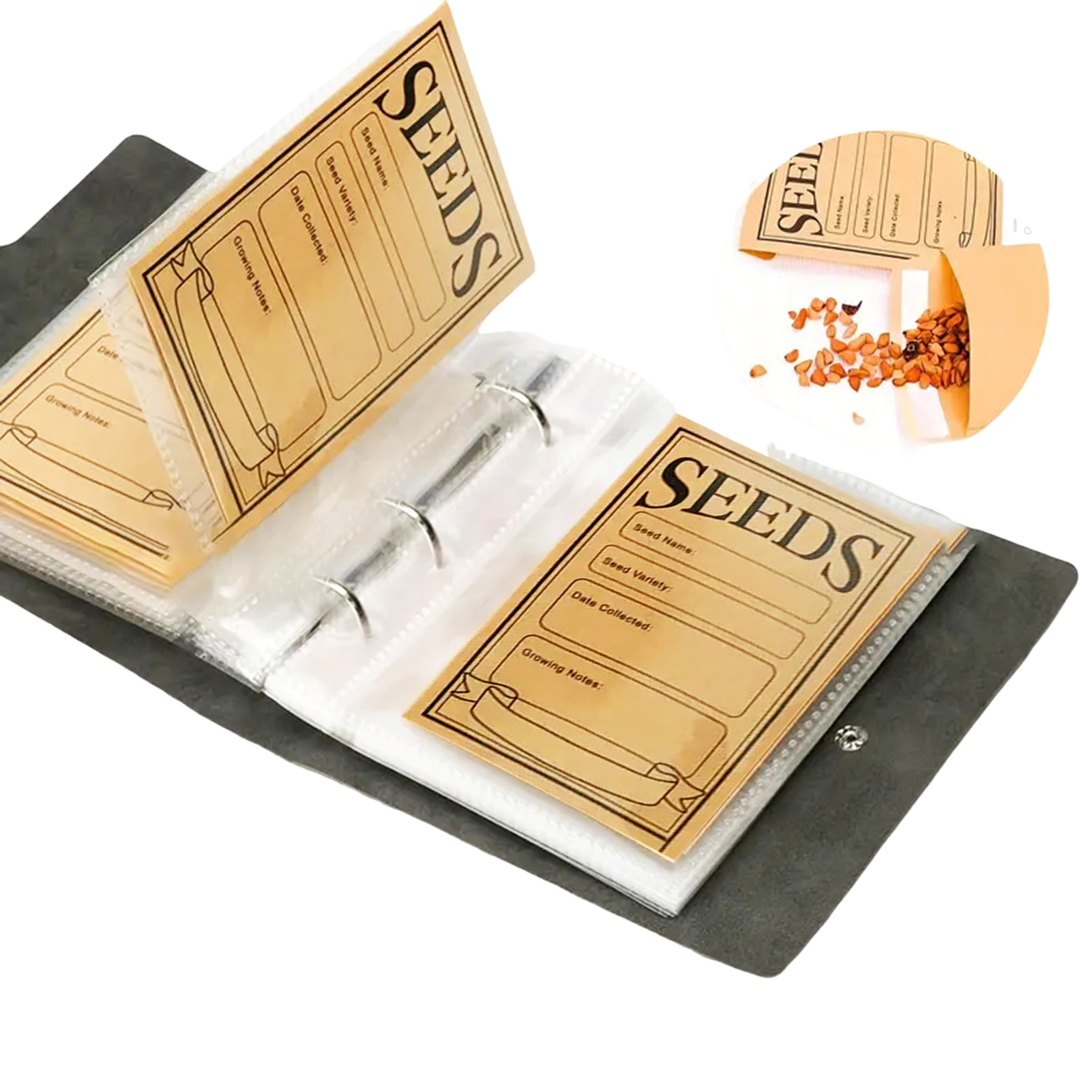 1Set Zaden Bescherming Opbergtas Zaad Organisator Schrijf de Categorie van Zaad in de Cover voor het Beschermen van Fruit Groenten Zaden: Default Title