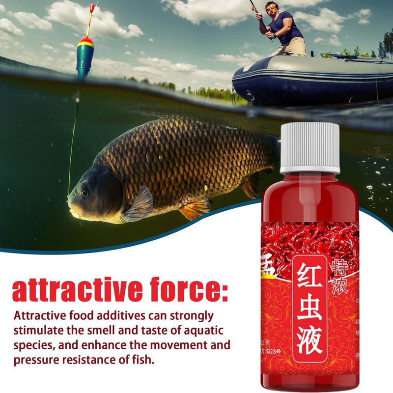Isca de pesca de verme vermelho, cheiro concentrado, iscas para truta e baixo, carpa, baixo, 60ml