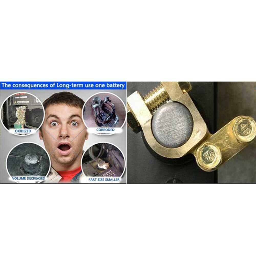 2pcs Car Battery Terminal Connector 6V/12V Positive/Negative Cable Clamp Clip