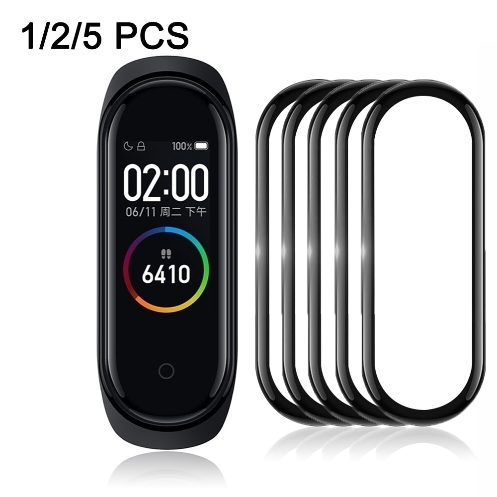 1/2/5X 3D Film Voor Xiaomi Mi Band 4 Protector Soft Glas Voor Mi Band 4 Band screen Protection Case Beschermende Smart Accessoires
