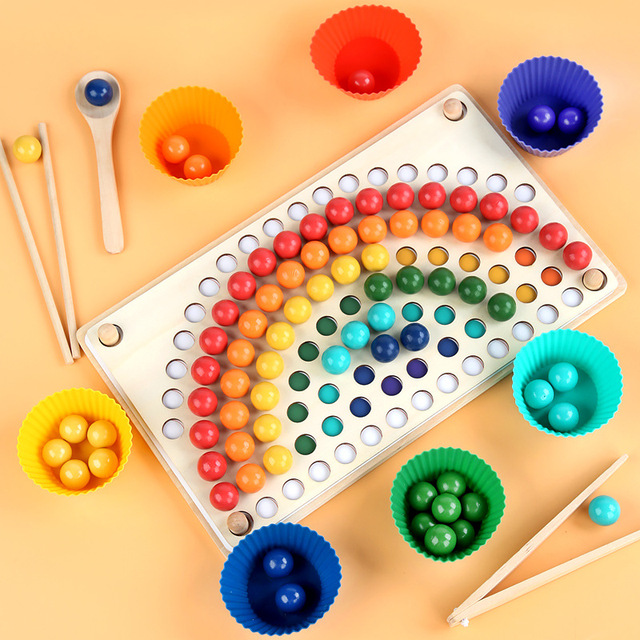 Holz Montessori Kinder Spielzeug Hände Gehirn Training Clip Perlen Puzzle Bord Mathematik Spiel Baby Früh Pädagogisches Spielzeug Für Kinder: D