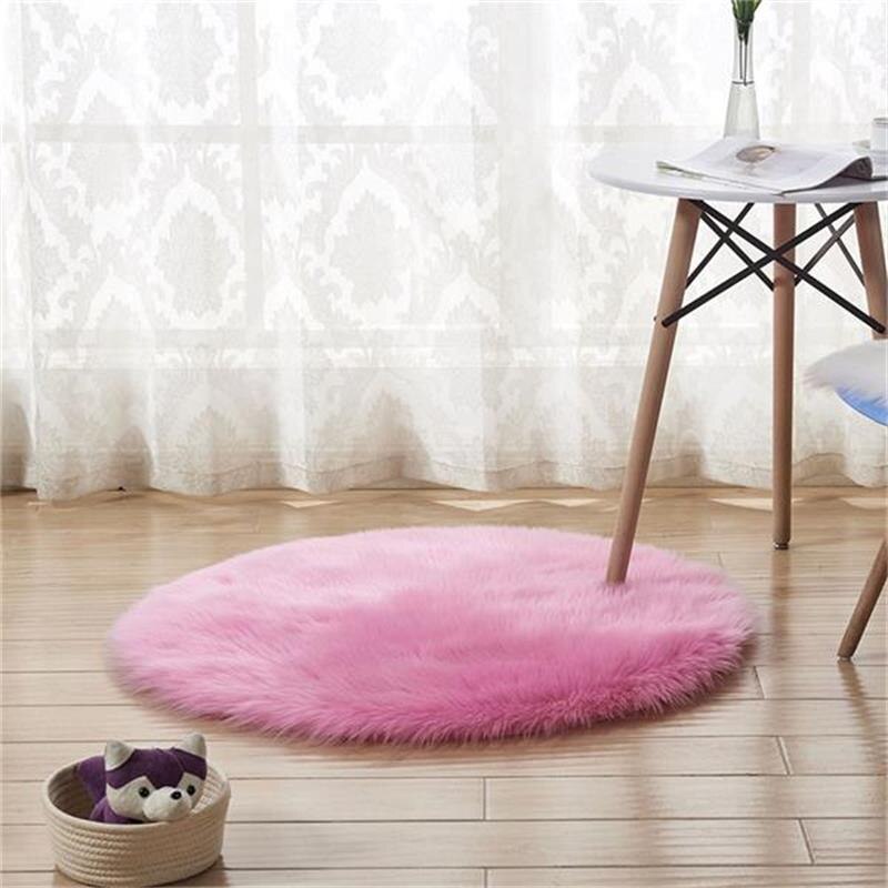 45X45cm Pluche Lange Wol Faux Fur Tafel Mat Baby Photo Props Baby Foto Achtergrond Mat Winter Dikke Warme Deken