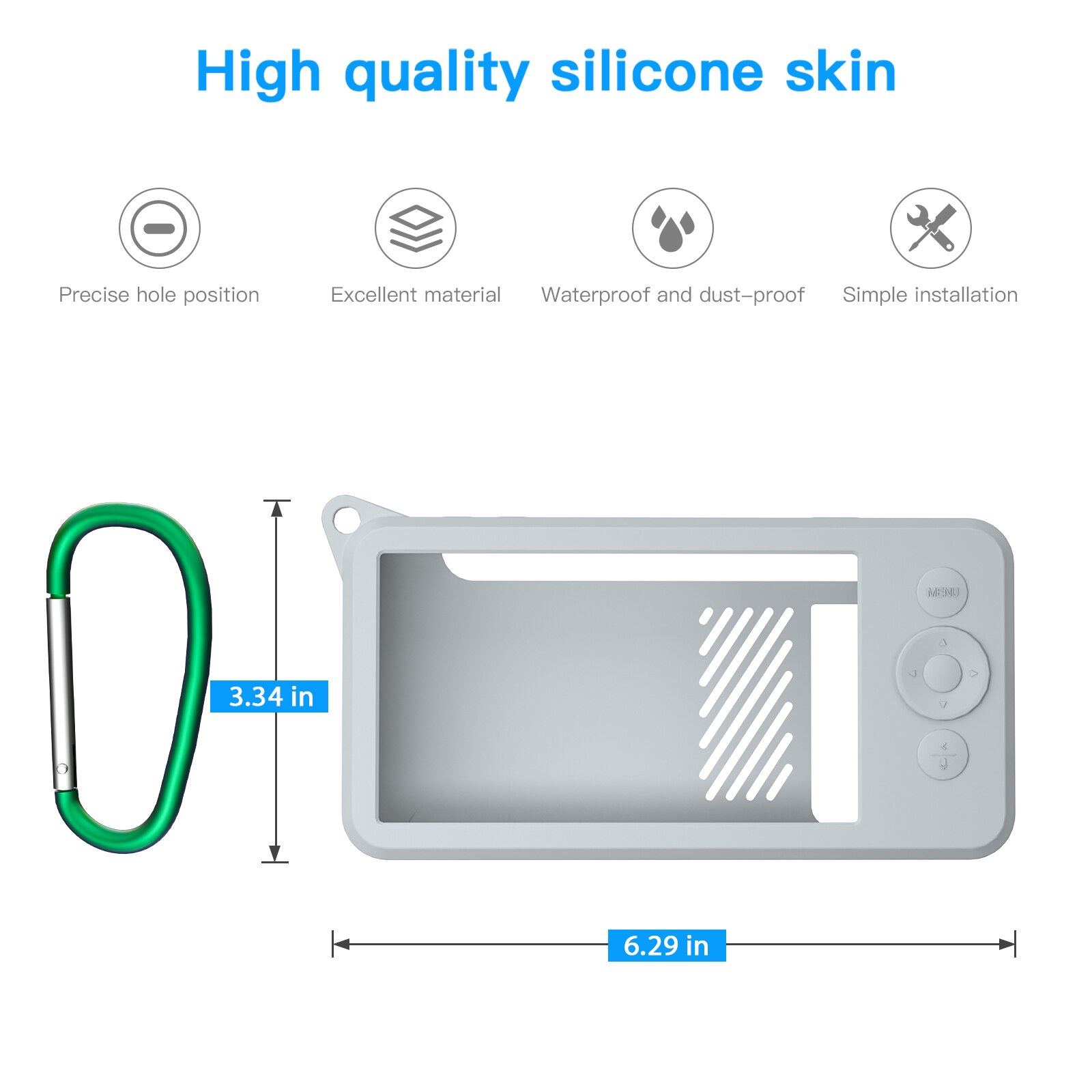 Coque de protection en Silicone pour babyphone vidéo, pour écran 5 &quot;, accessoires de sécurité Eufy: Gray