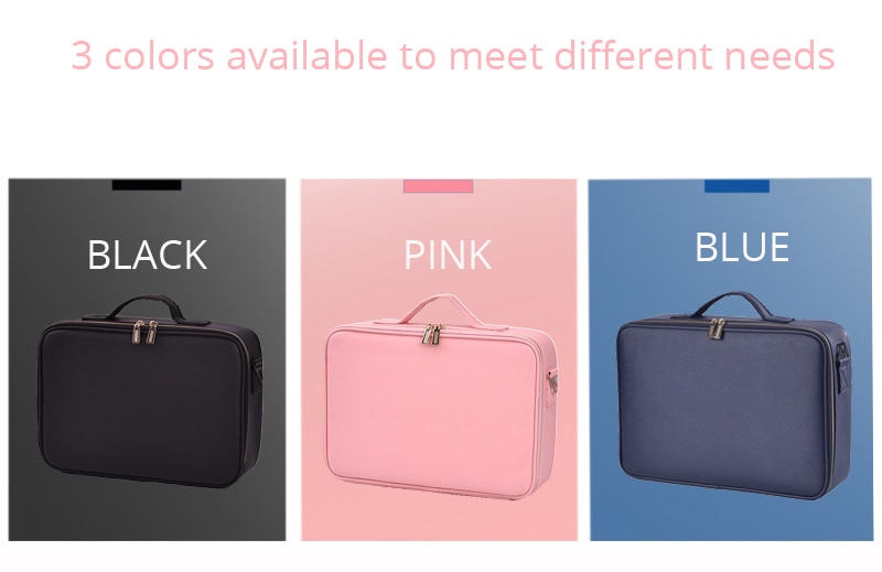 Organizador de maquillaje de gran capacidad para mujeres, caja de almacenamiento de Neceser cosmético de multicapa, Bonito traje portátil