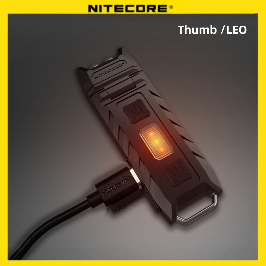Original nitecore polegar keylight chaveiro lanterna thumb leo worklight acampamento edc bolso lanterna led caminhadas luz portátil