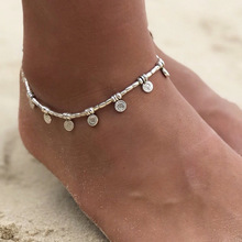 Modyle Silver Color Anklets for Women Vintage Bracelet Bohemian Flower chaine cheville barefoot sandals halhal Foot Jewelry