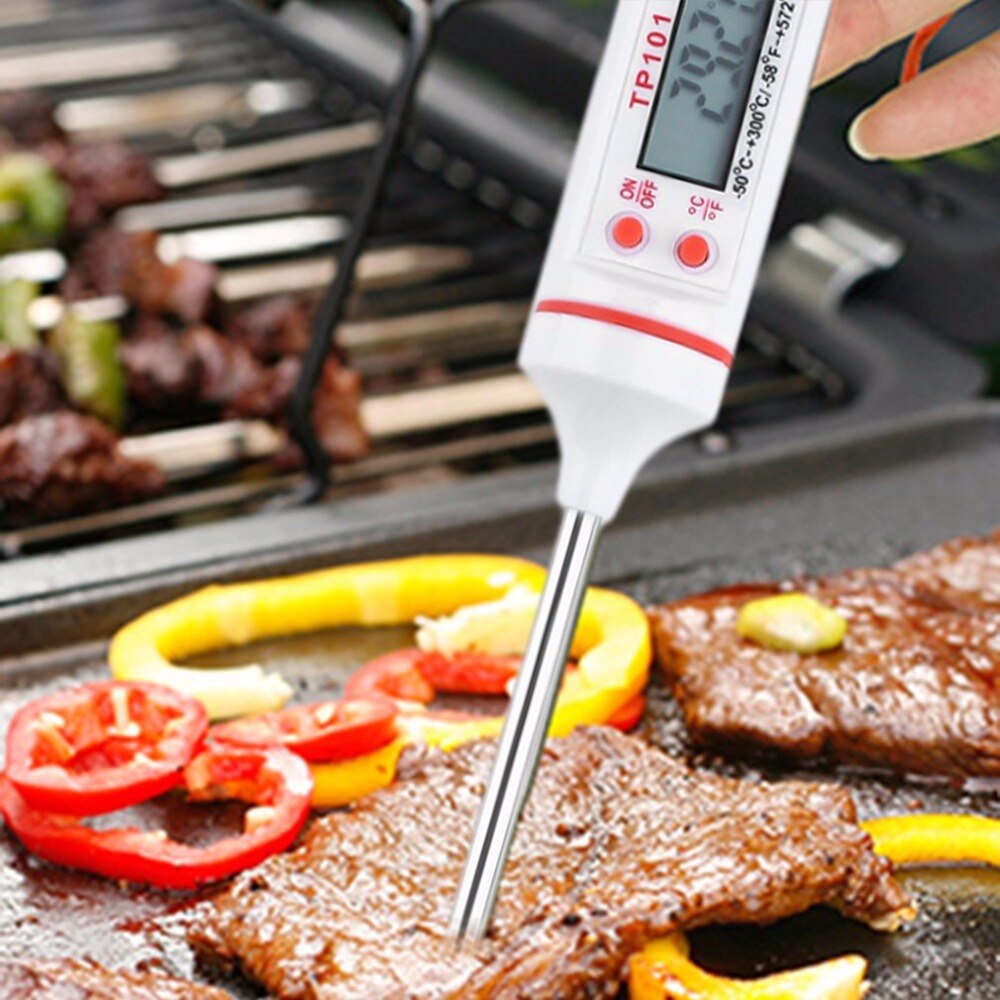 Stylish Thermometer LCD Display Digital Probe Cooking Thermometer Food Temperature Sensor Electronic Tool For BBQ Kitchen