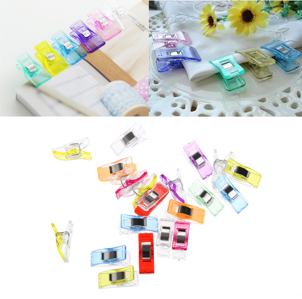 Draagbare 20 Stks Plastic Wonder Clips Klemmen Stof Craft Naaien Houder Quilter