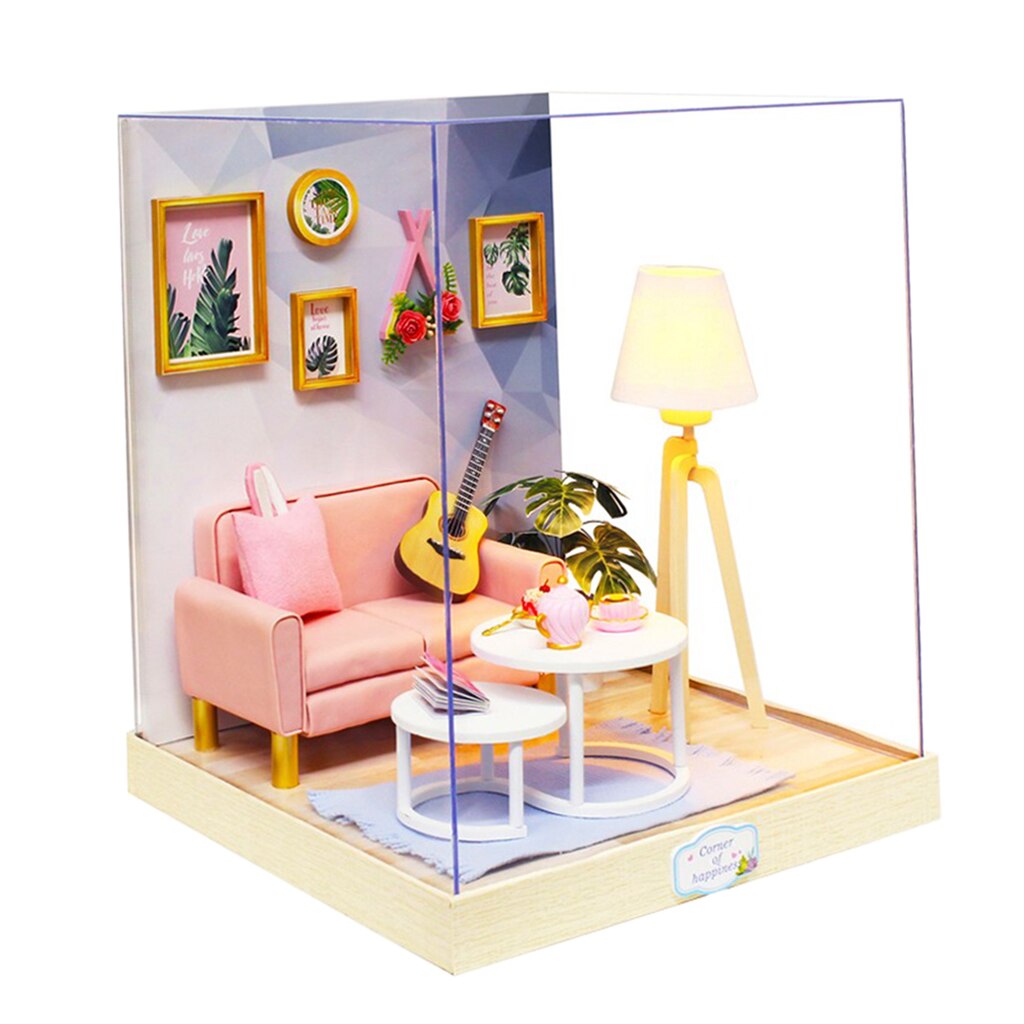 1:24 Puppenhaus DIY Möbel Miniatur Bausatz Spielzeug Nachmittag Tee Zeit Ruheraum