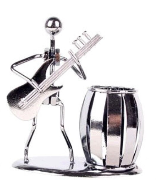 Metal Music Player Pencil Holder Cute Support Pen Stand Tablets Desk Organizer Home Decoration Student Accessory: 5