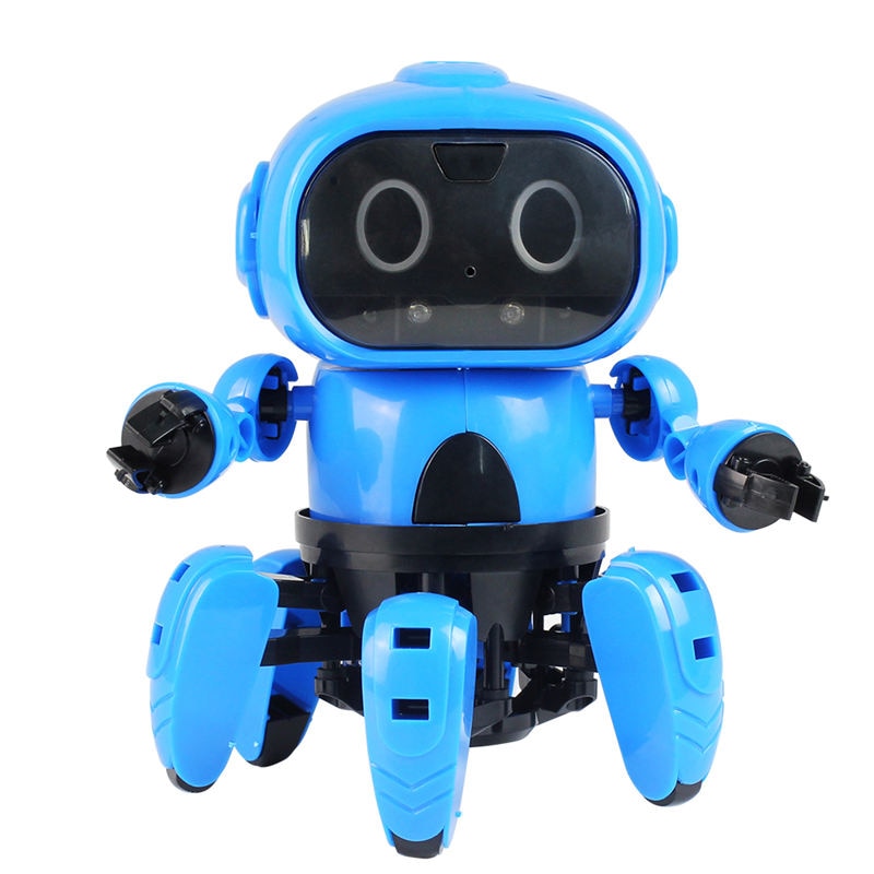 LEROY Leuke Sensor Smart Robot Stem 6-Legged Infrarood Gesture Sensing Lopen Dans Robot Speelgoed DIY Kit te monteren