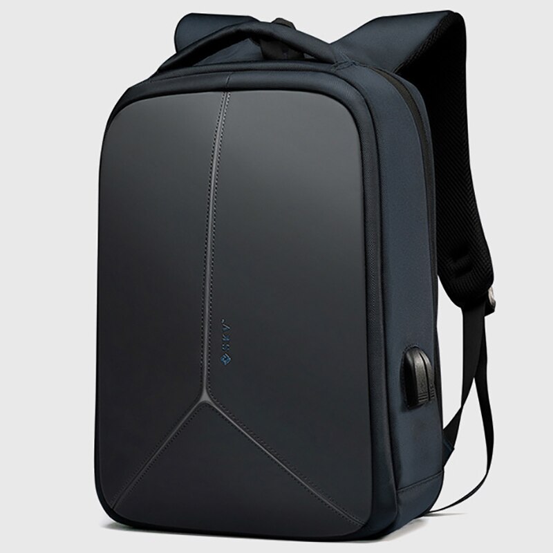 IKE MARTI Laptop Backpack Anti-theft Waterproof Travel Backpacks USB Charging Business Travel Bag Men Backpack: blue