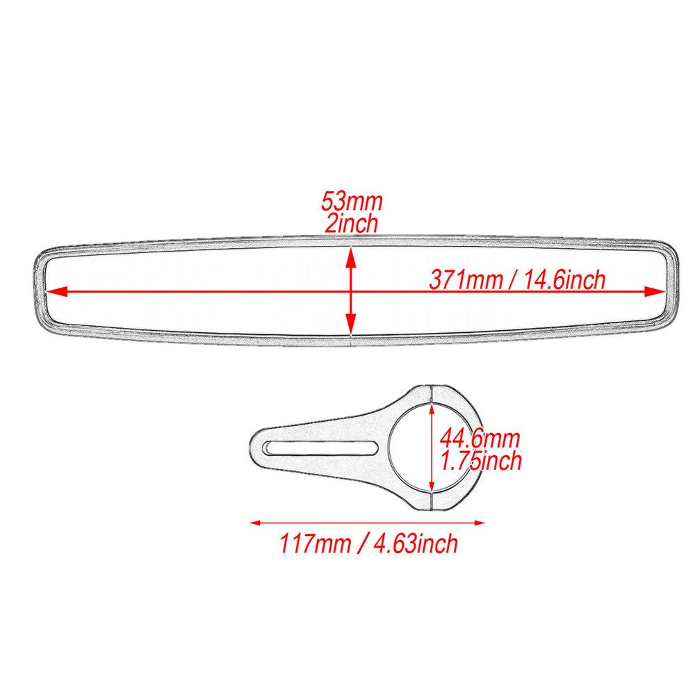 Moto Universale vista Frontale Corsa Specchio con 1.75 "Morsetto per UTV Centro Specchi per Kawasaki per artico gatto per polaris RZR