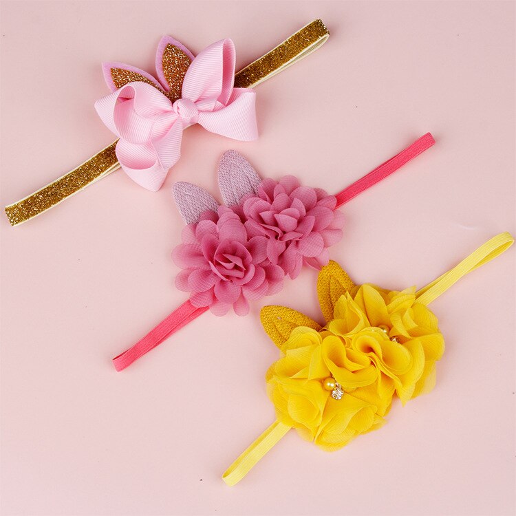 1 Pieces Baby Headband Rabbit Ear Bowknot Toddler Infant Kids Hair Accessories Girl Newborn Bows Bandage Turban Tiara