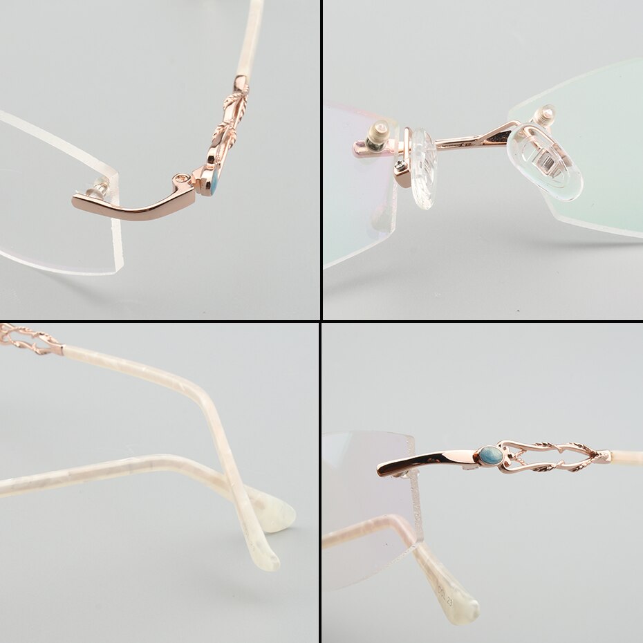 Montures de lunettes légères sans bords pour femmes, nouvel arrivage à la , myopie, Prescription optique, #3057