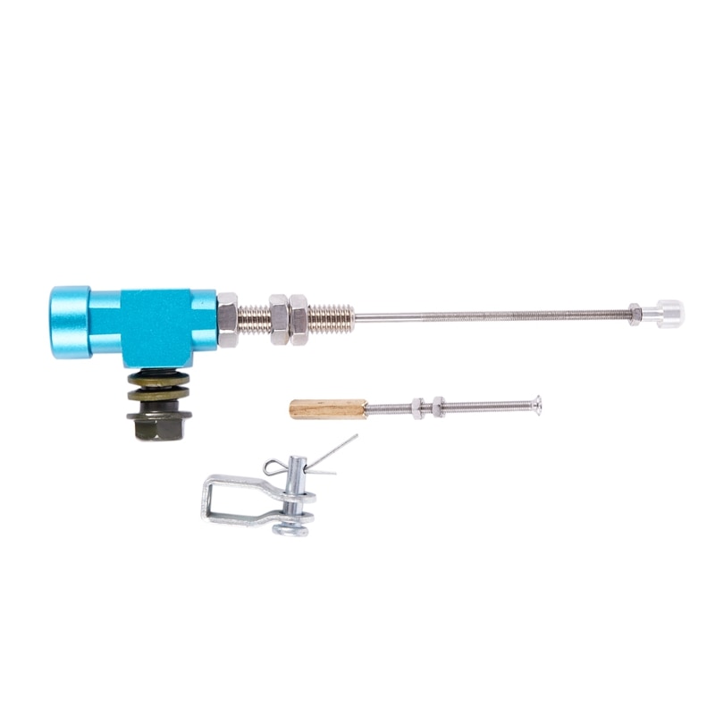 2Pcs Motorcycle Hydraulic Clutch Master Cylinder Rod Brake Pump M10X1.25Mm Aluminum - Gold & Blue
