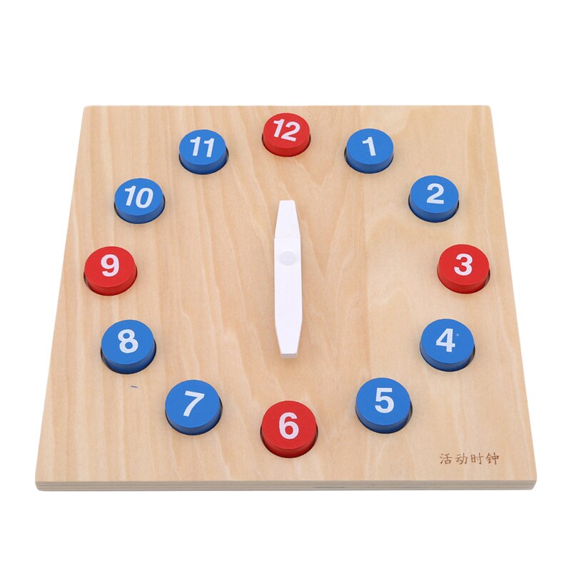 Wooden Building Block Clock Education Toy Daily Life Activity Clock Child Early Education Kindergarten Kids Intelligence