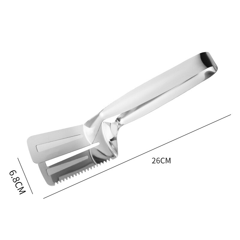 304 Edelstahl Gezackten Steak Clips Grill Lebensmittel Zange Brot Ei Dreher Pizza Spachtel Für Heimat Küche Kochen Werkzeuge: 4
