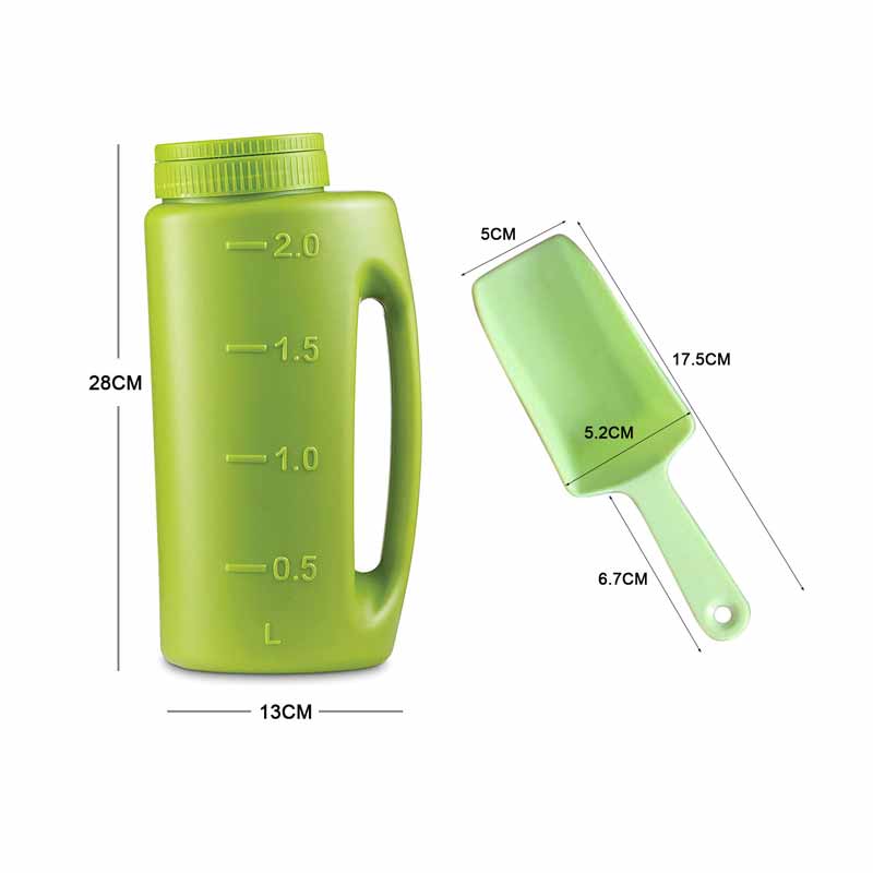 2L Handheld Spreader Adjustable Hole Size Lawn Fertilizer For Seed Salt Fertilizer Pot Fertilizer Bottle Sprinkler Salt Shaker: 2 pcs