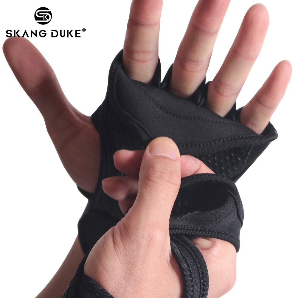 Kuntosalikäsineet painonnostoharjoittelukäsineet fitness miehille fitness käsineet nahka crossfit käsineet miesten guantes kuntosali rannekääreellä