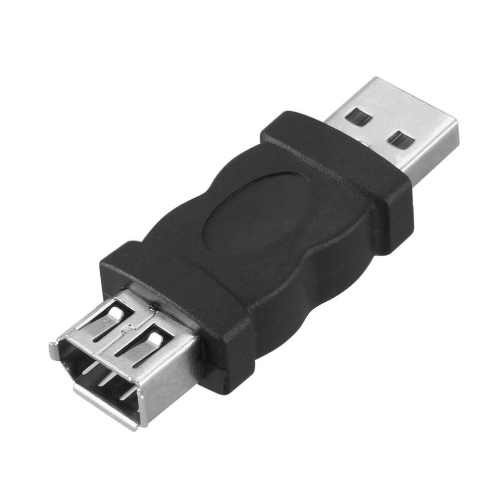 Firewire IEEE 1394 6 Pin Female naar USB 2.0 Type A Male Adapter Adapter Camera Mobiele Telefoons MP3 Speler Pda 'S zwart