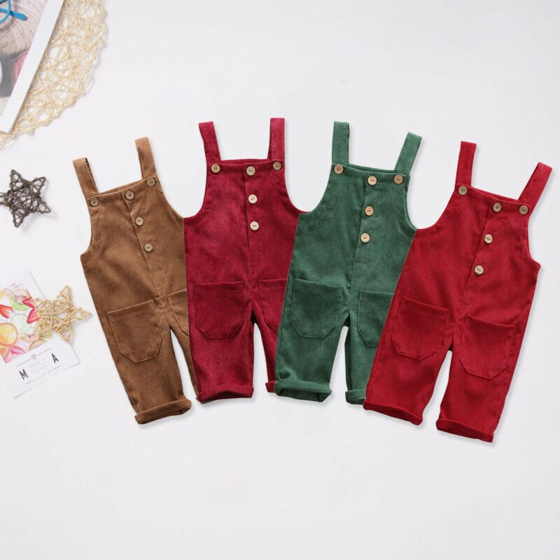 2020 di Estate Del Bambino Vestiti del Bambino Dei Ragazzi Del Bambino Bambini Tute e Salopette Pantaloni Della Bretella casual di Velluto A Coste Dei Pantaloni Del Bambino Tute Solido Outwear 0- 5T