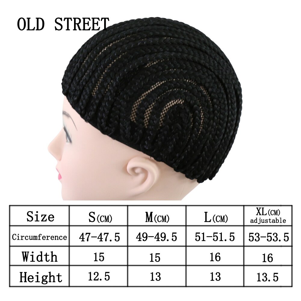 Top Adjustable Black Cornrows Crochet Braid Wig Caps For Sewing Weave and Crochet Braiding Wigs Elastic Hairnet Glueless