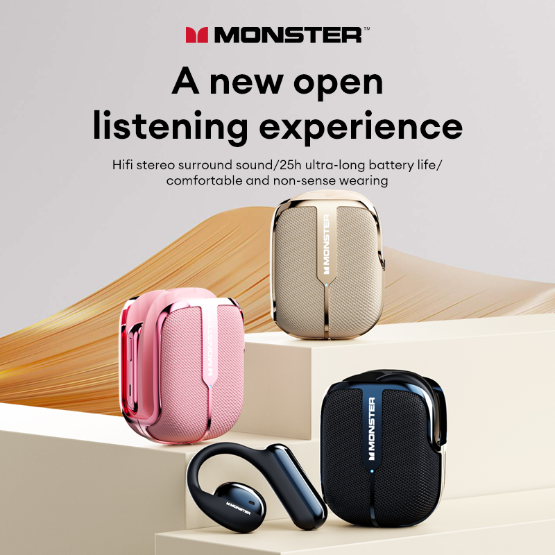 Choice Monster XKO06 auriculares de oído abierto inalámbrico Bluetooth 5,4 reducción de ruido auriculares para juegos llamada HD auriculares deportivos con micrófono