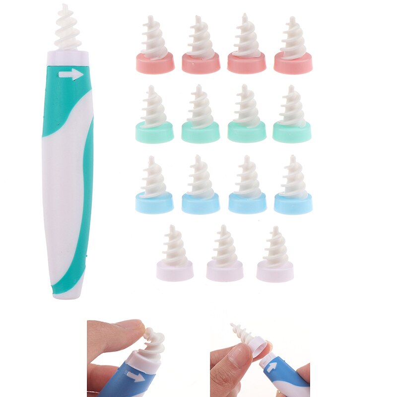 16 Tips Earpick Ear Wax Remover Spoon Oorsmeer Cleaner Gehoorapparaat Oor Care Tools