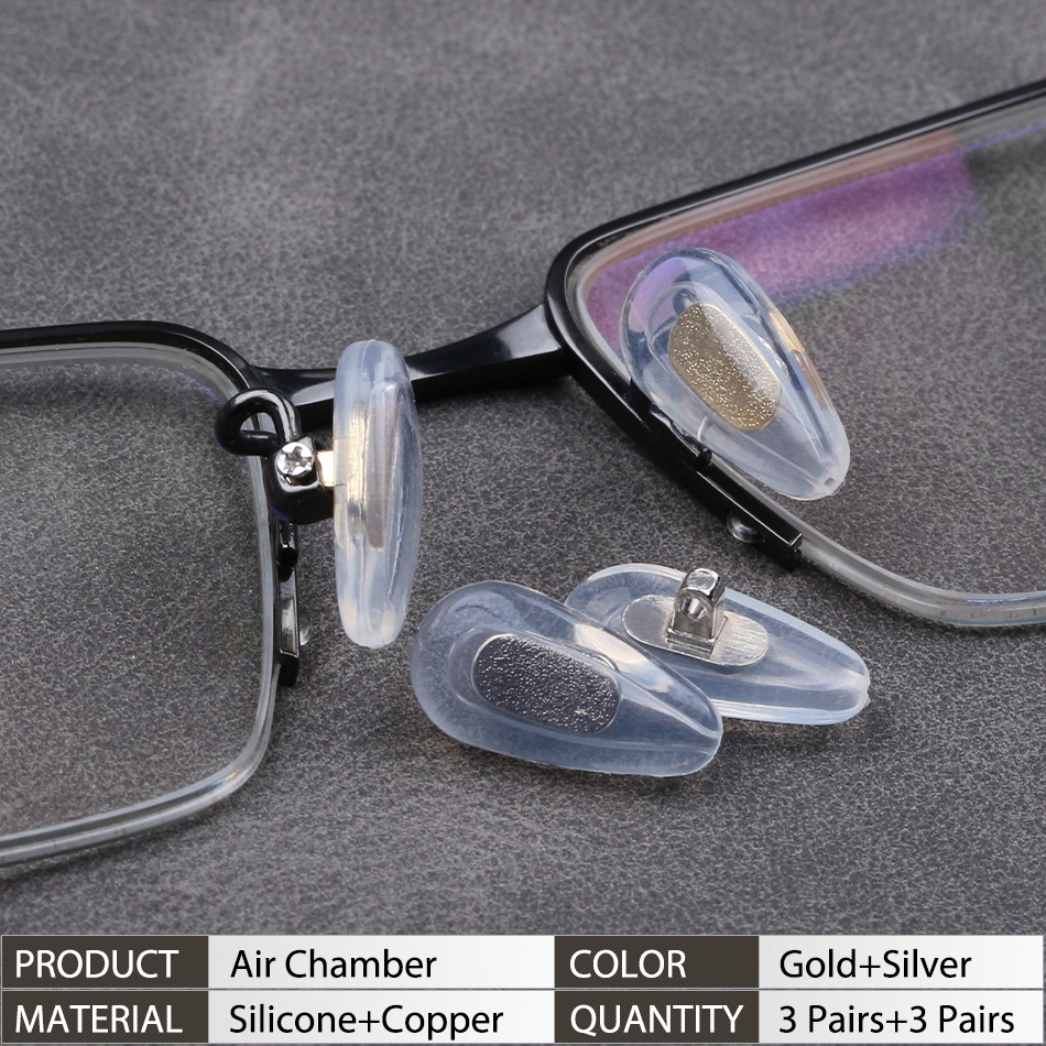 Almohadillas nasales para gafas de sol, pieza nasal con Clip de repuesto, almohadillas suaves para puente nasal, protectores nasales antideslizantes, kits de reparación: Gris
