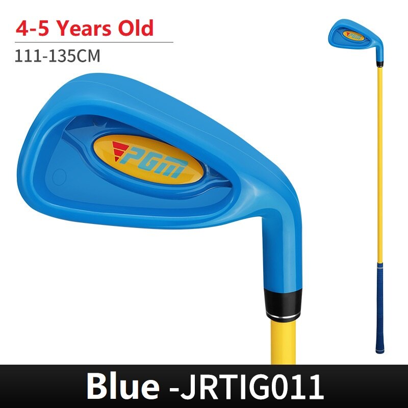 Pgm Golfclubs Kids Golf Irons Kinderen Praktijk Pole Jongens Meisjes Geen. 7 Ijzer Plastic Hoofd Ultra Light Carbon As Voor Aged 2-5: Blue 4-5 Years Old