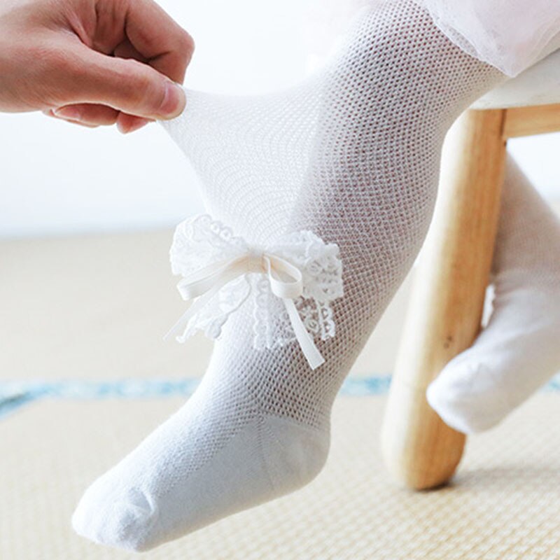 Bebê collants menina recém-nascido crianças meia-calça laço arco flor apertado crianças meias de malha verão collants da criança