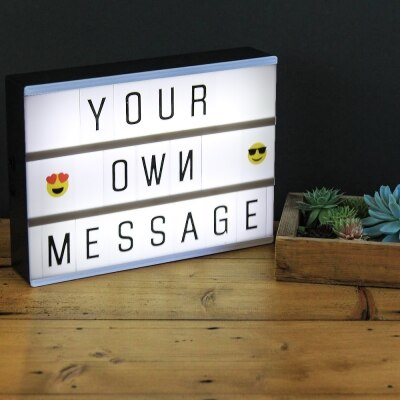 Cinema Lichtbak met 90 Letters en LED Light-Gratis Combinatie, A6 Size (90 st Tekenen)