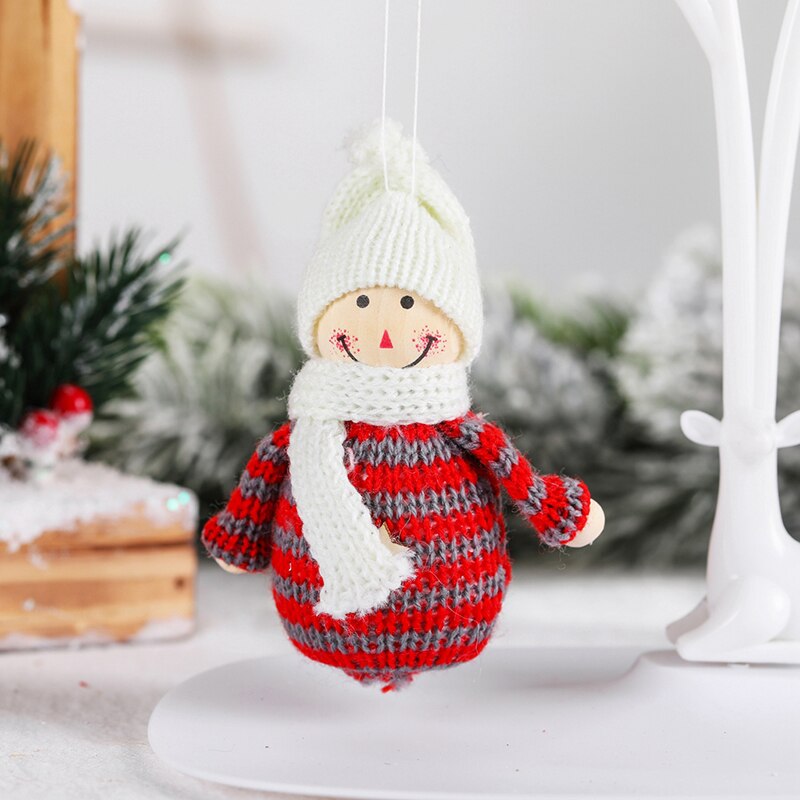 1 pièce mignonne poupée ange de noël ornement d'arbre de noël décoration de noël pour la maison: Rouge