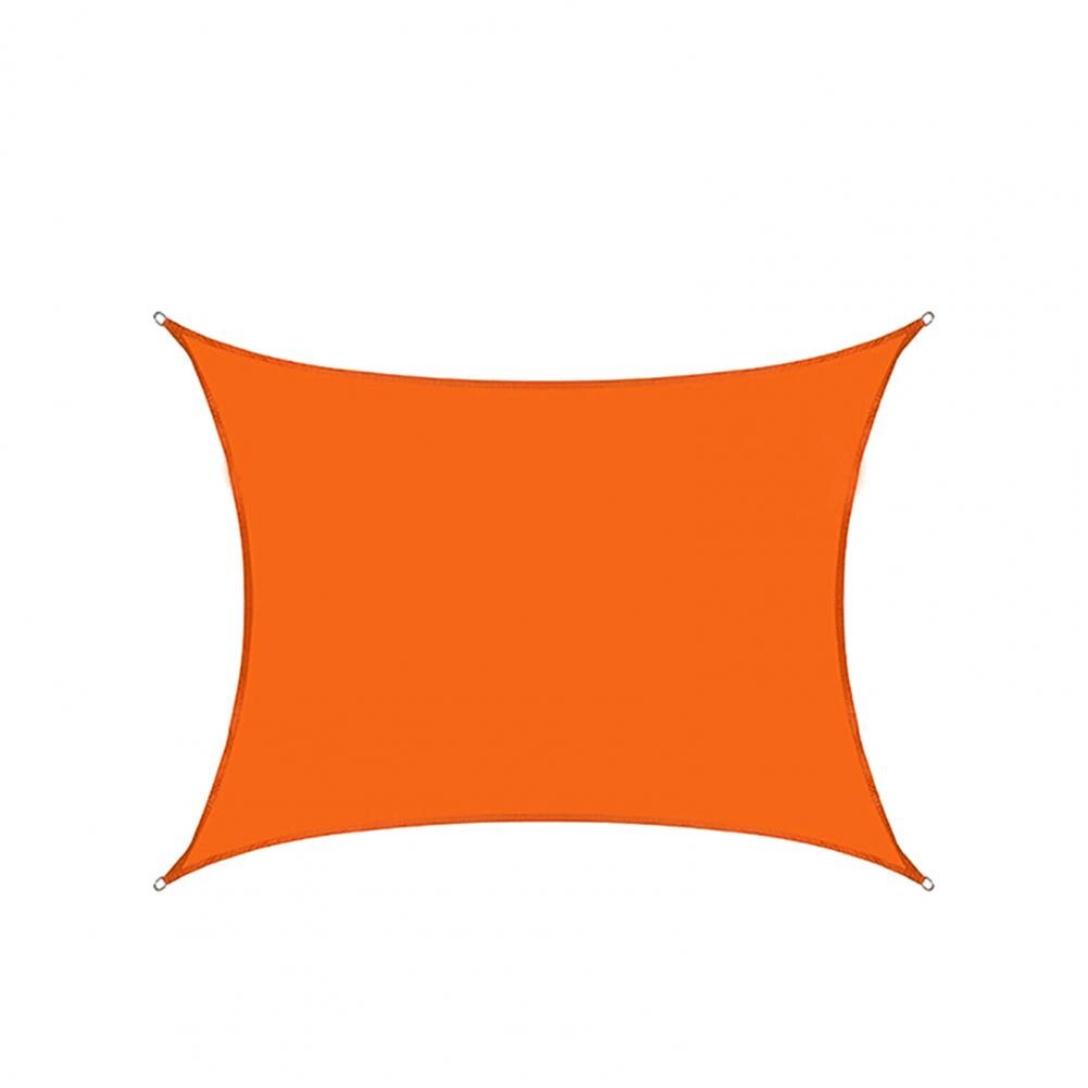 Reusable outdoor awning, rectangular, sun and shade, waterproof, wear-resistant, dustproof, for garden, patio, canopy, swimming yard, sun and shade: Orange