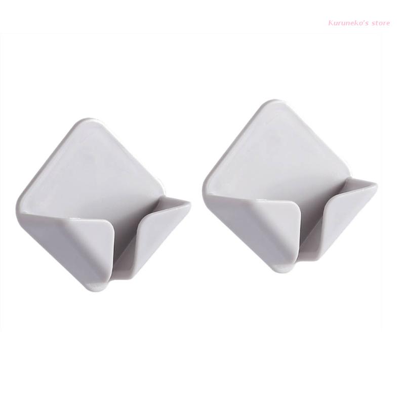 2 Stuks Muur Gemonteerde Plug Muur Haak Stekker Draad Socket Houder Zelfklevende Haak Kabel Retainer Usb data Kabelhaspel