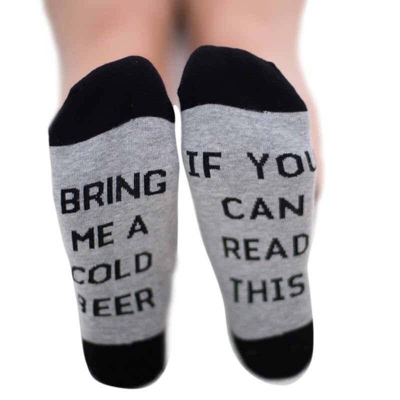 Men Women Wine socks Printed Letter If You can read this Bring Me a Glass of Wine Letter Printed Socks Sport Socks