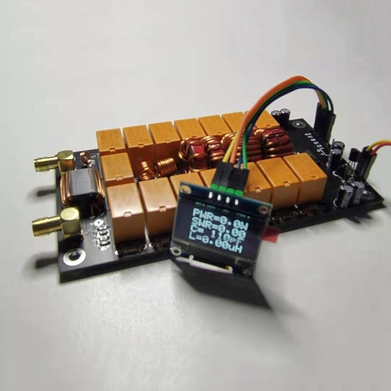 Mini ATU-100 Antenna Tuner 1.8-50Mhz Automatic Antenna Tuner +OLED Firmware Programmed Amplifier Receiver