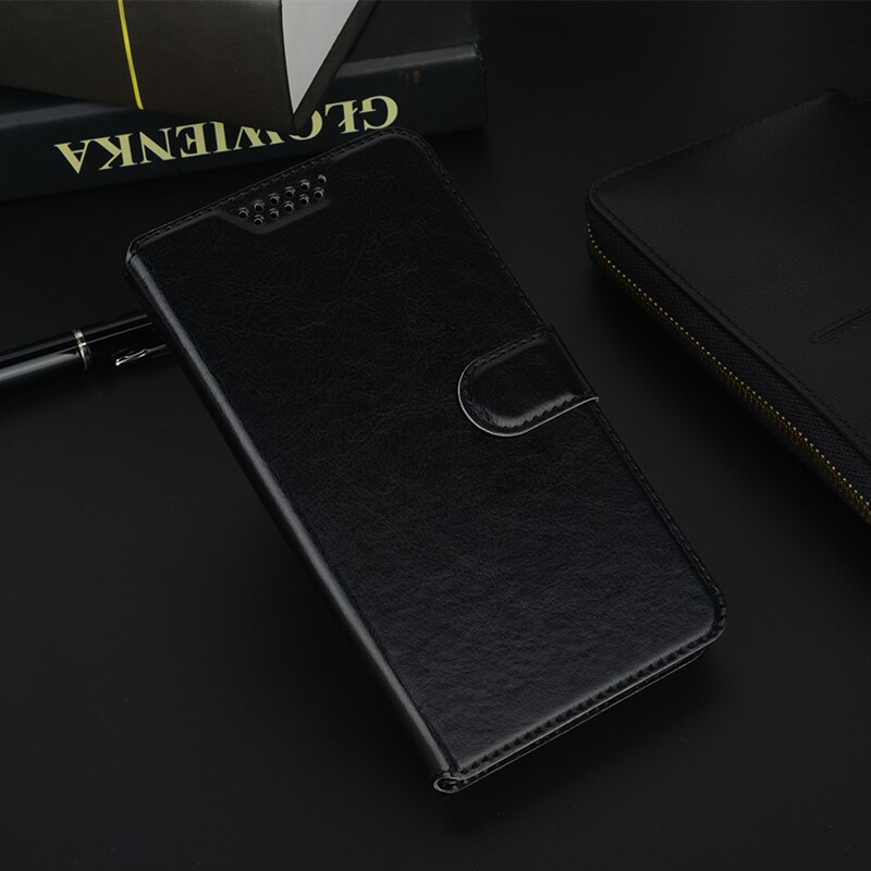 Leather Soft Case for Lenovo for Lenovo Vibe P1 P1M P70 P70T Flip Stander Wallet Case Cover Coque Holster: P1M / Black