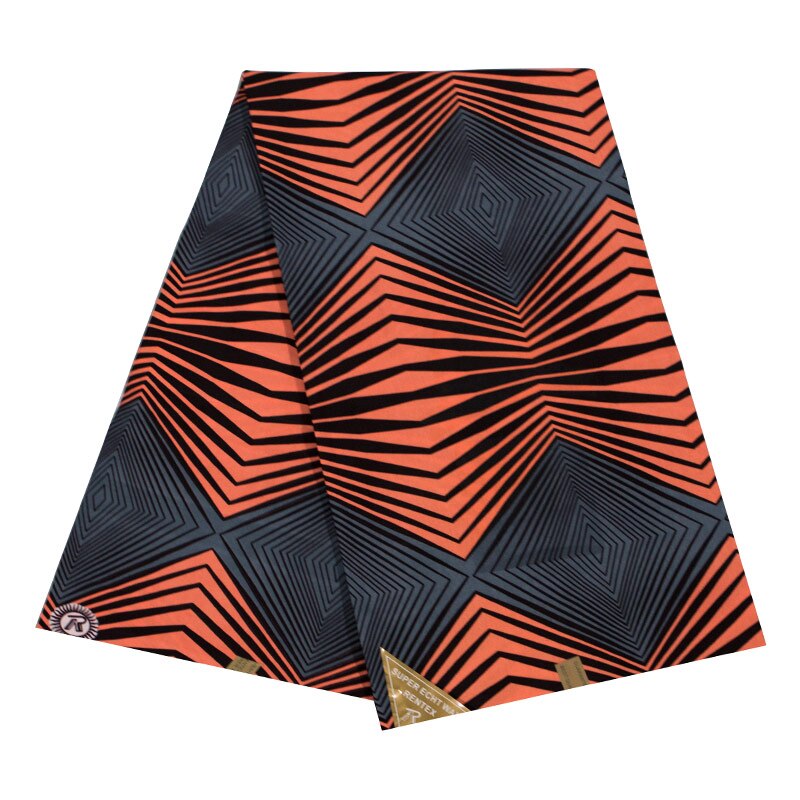 Pagne-tela de con estampado africano, tejido de , 100% poliéster, Ankara, 6 yardas, para vestido, ocasión especial