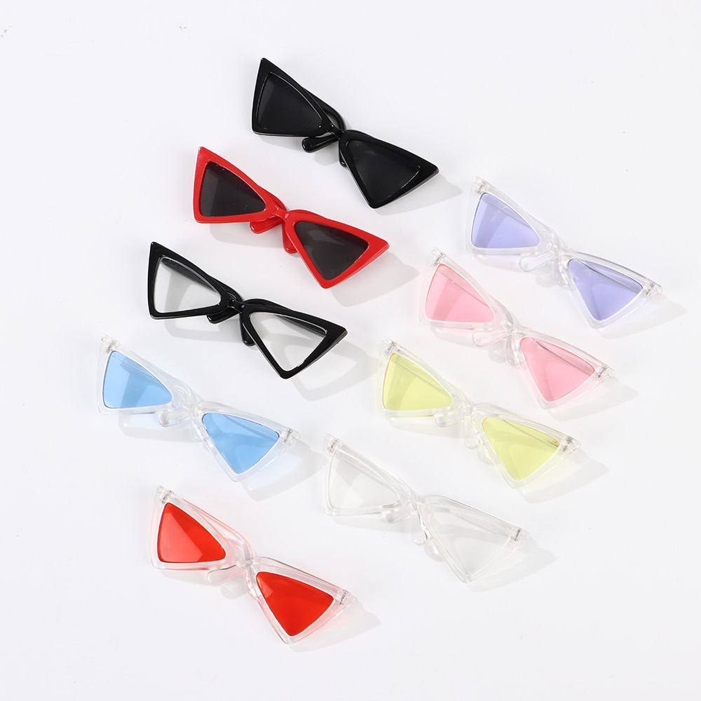 Produkty dla zwierzaka domowego piękne okulary przeciwsłoneczne w stylu Vintage trójkąt okulary odblaskowe dla małych psów akcesoria dla zwierząt domowych zdjęcia rekwizyty