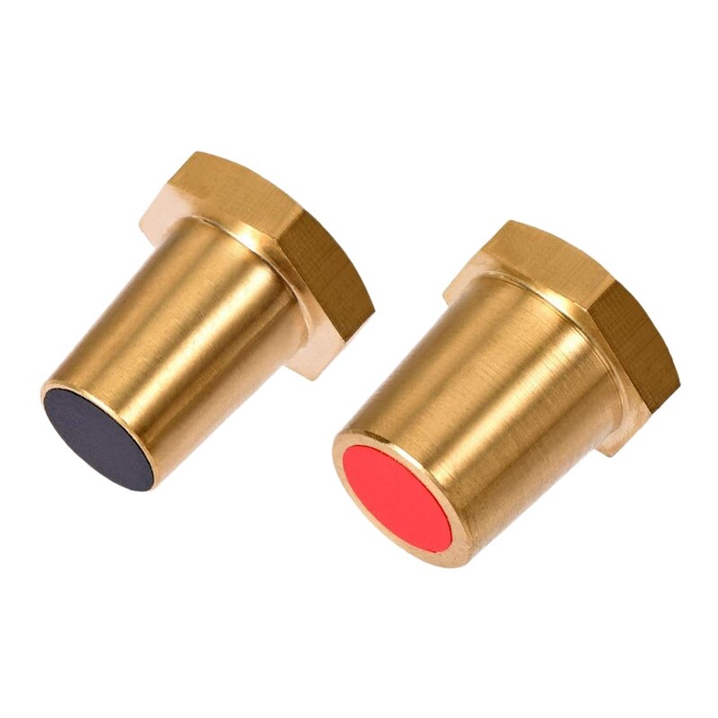 1Pair Battery Charging Side Post Positive Negative 8Mm / 0.31Inch Female Brass Battery Cable Terminals