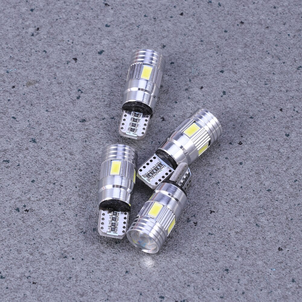 6 Leds Super Heldere Smd 5630 T10 Auto Bollen Side Kenteken Lampen Voor Motorfiets Auto: Silver