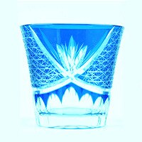 Vaso de Whisky Edo Kiriko, vaso de cristal Vintage, cortado a mano, Whisky Scotch, vaso de Borbón con caja de madera: wathet